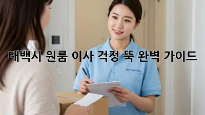 태백시 원룸 이사, 걱정 뚝! 완벽 가이드