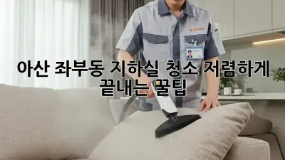 아산 좌부동 지하실 청소🧹, 저렴하게 끝내는 꿀팁🍯